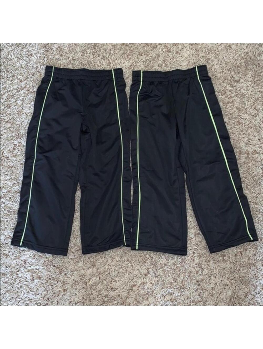 2 Boys Athletic Pants Wonderkids 4T Black 2 Pair Track Toddler Elastic Waist
